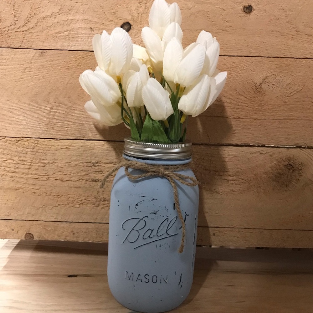 Mason Jar and Tulip arrangement